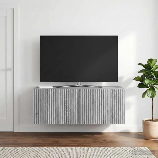 vidaXL Wandbeugel TV-kast 78,5 x 31 x 30 cm Grijs sonoma Bewerkt hout
