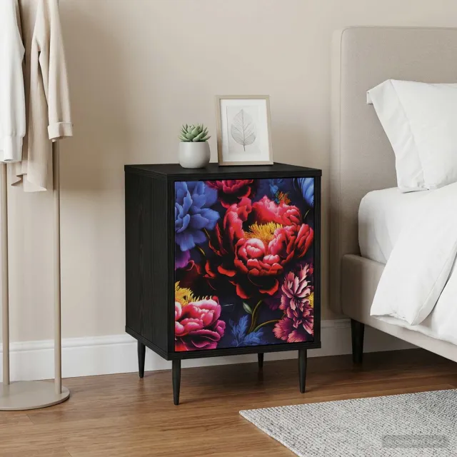 vidaXL Nachtkastje KIEL 2 st Zwart eiken 36 x 33 x 51 cm Bewerkt hout, foto 2
