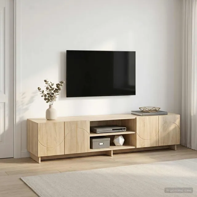 vidaXL TV-standaard 180 x 34,5 x 40 cm Sonoma Eiken Bewerkt hout, foto 2