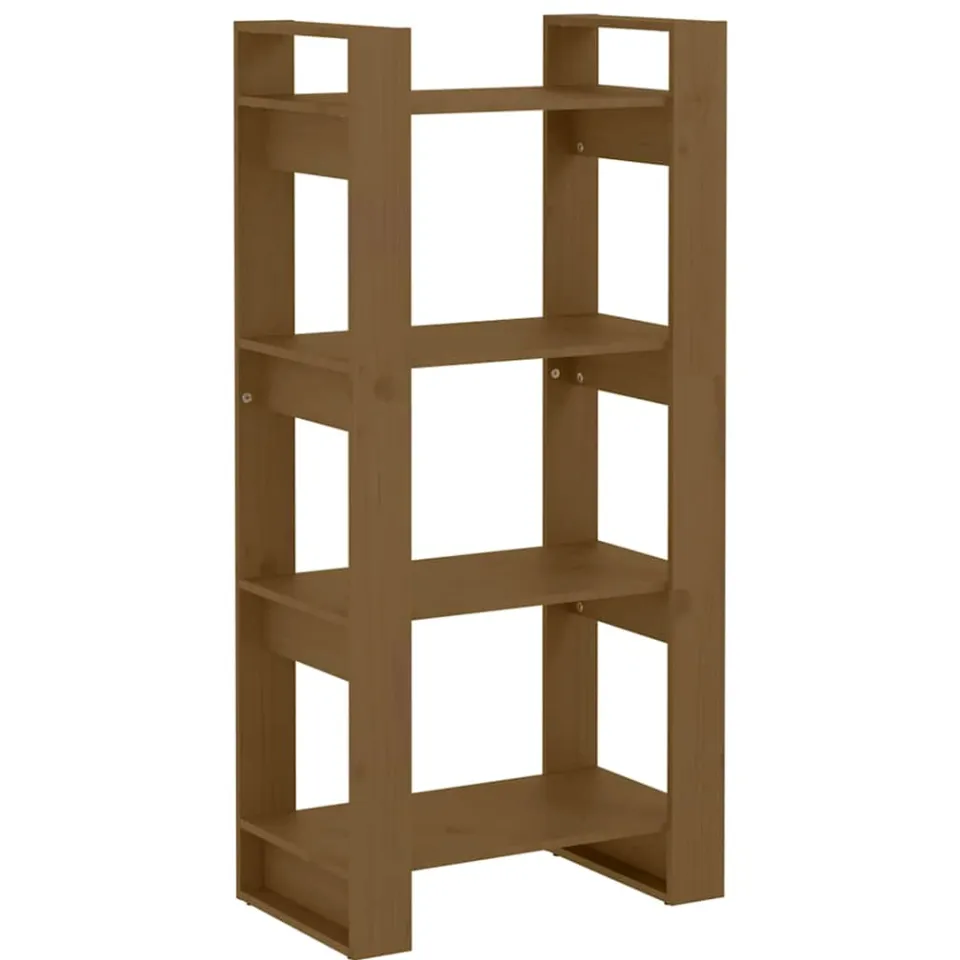 vidaXL Boekenkast/kamerscherm 60x35x125 cm massief hout honingbruin