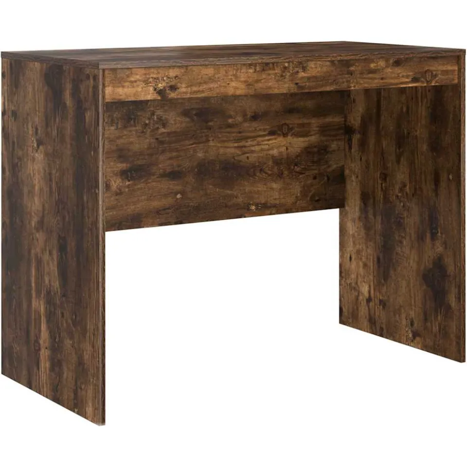 vidaXL Bureau Gerookt eiken 100 x 50 x 76 cm, foto 3