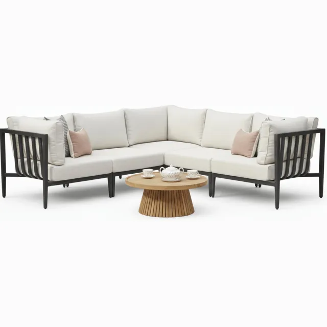 Belito Daan Hoek Loungeset | Alu | 245x245 cm | Nr. 10 incl. Koffietafel Antraciet