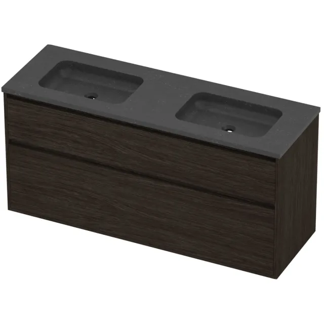 Proline Rollo Badmeubelset Hardsteen Elegant 140x46x67 cm Blue Stone Mokka Oak Eiken
