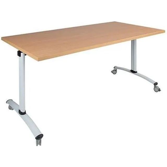 ABC Kantoormeubelen Verrijdbare klaptafel Perudo breed 160CM diep 80CM bladkleur Havanna framekleur Zwart (RAL9005) Zwart (RAL9005)/Havanna