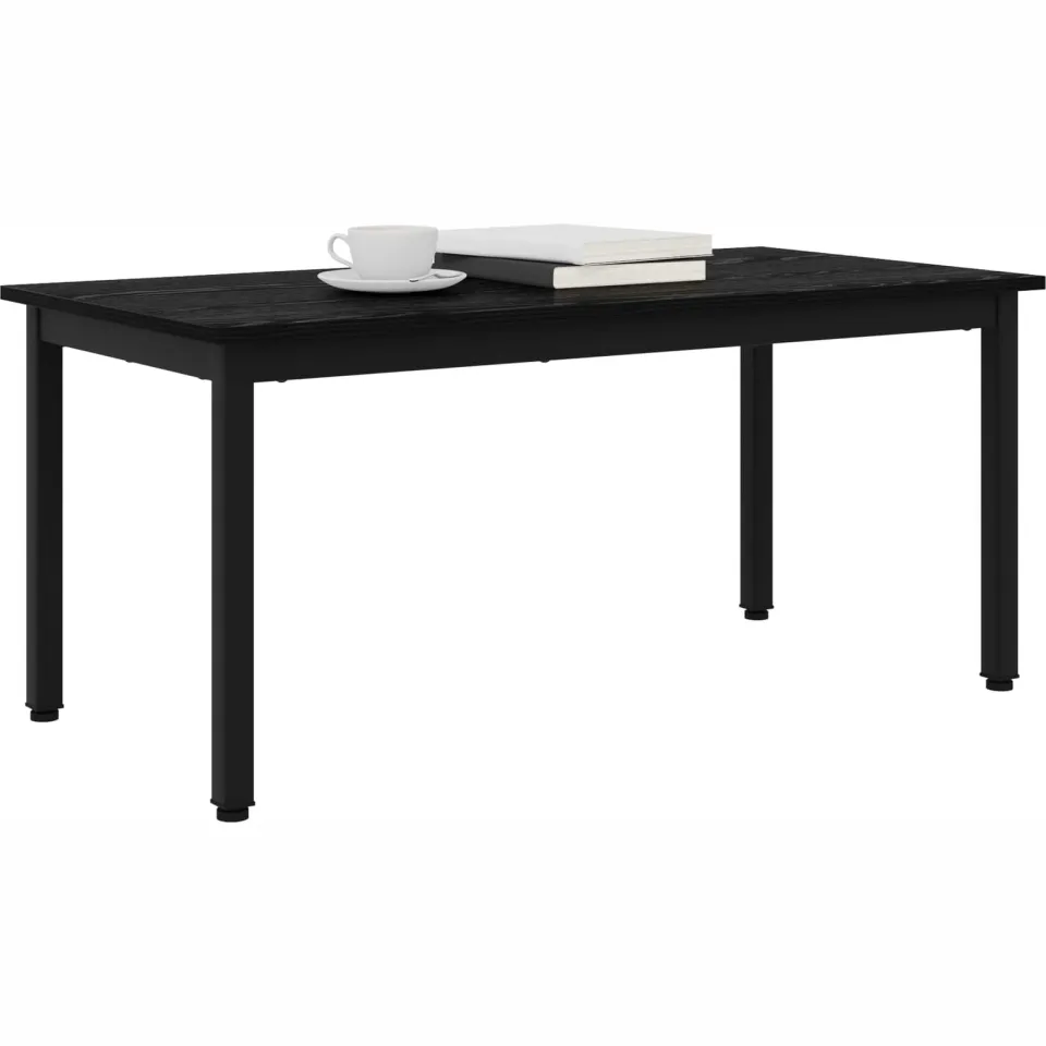 vidaXL Salontafel Zwart Eiken 100 x 50 x 45 cm Bewerkt hout