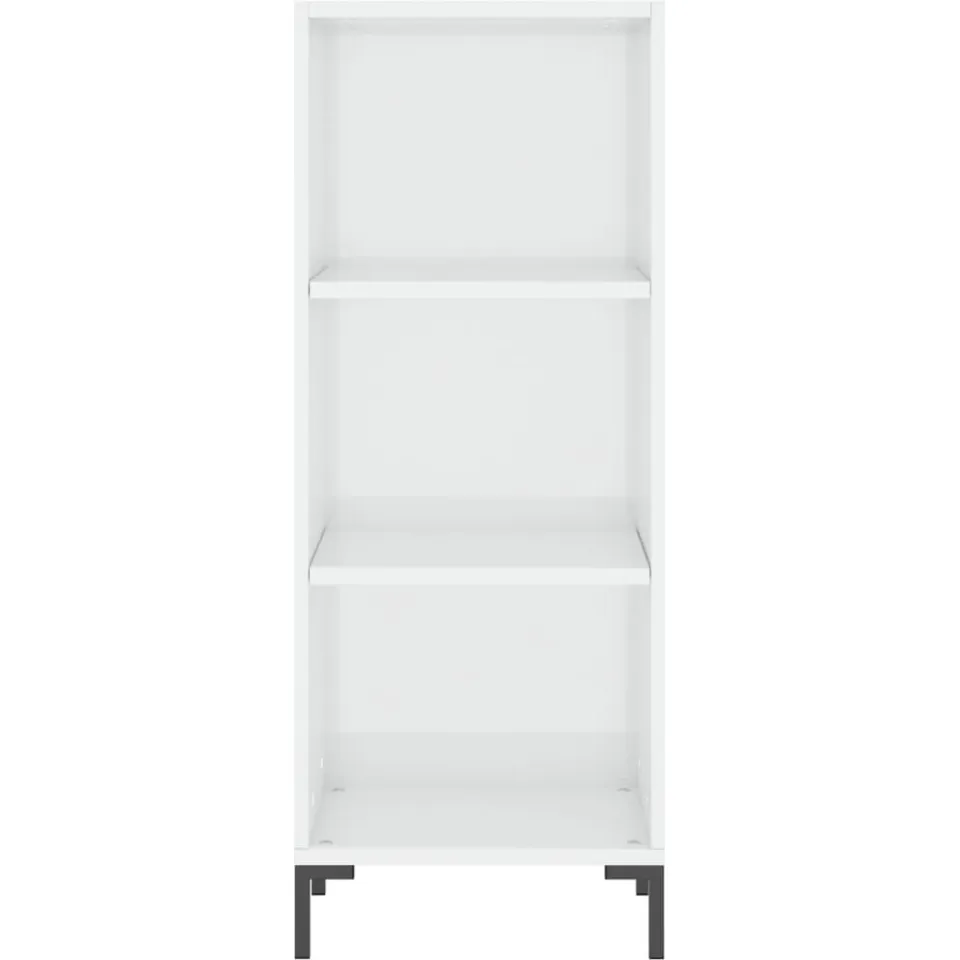 vidaXL Dressoir 34,5x32,5x90 cm bewerkt hout hoogglans wit