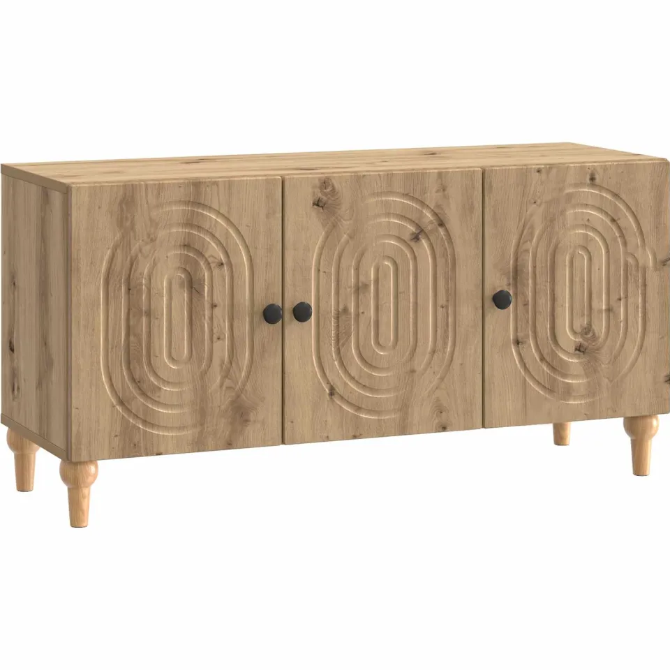 vidaXL TV-kast 99 x 34,5 x 50 cm Artisanaal eiken Bewerkt hout, foto 3