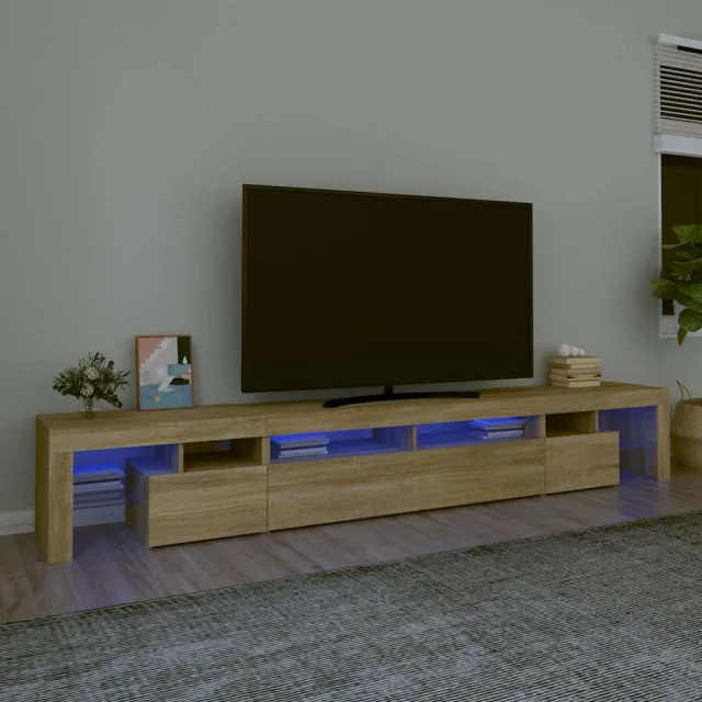 vidaXL Tv-meubel met LED-verlichting 260x36,5x40cm sonoma eikenkleurig, foto 2