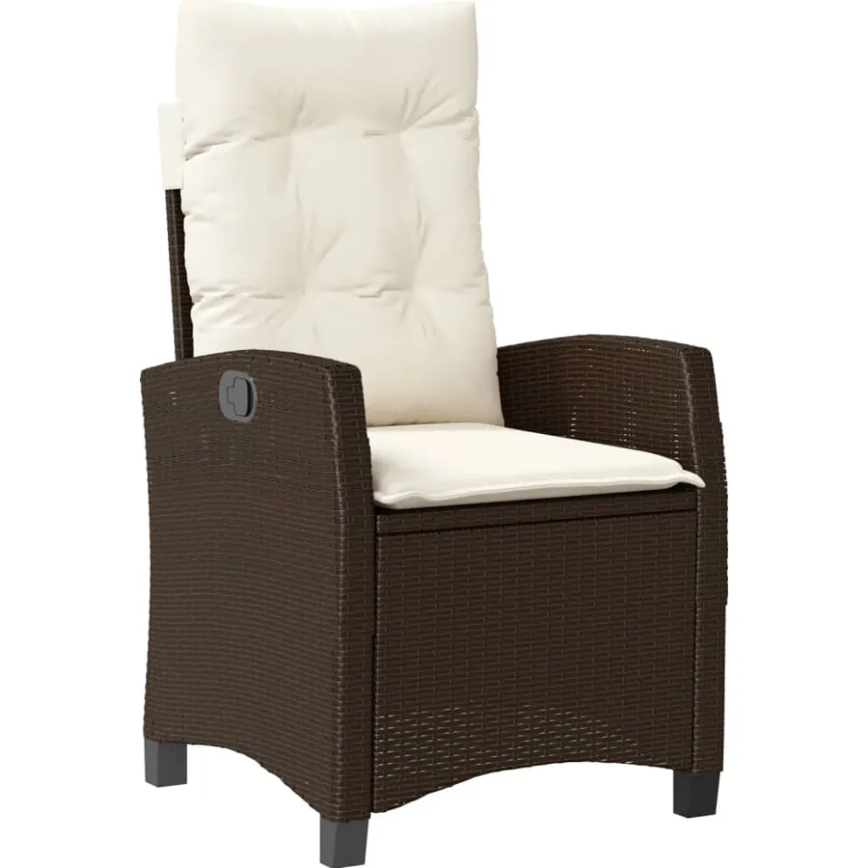 vidaXL 9-delige Tuinset met kussens poly rattan bruin, foto 4