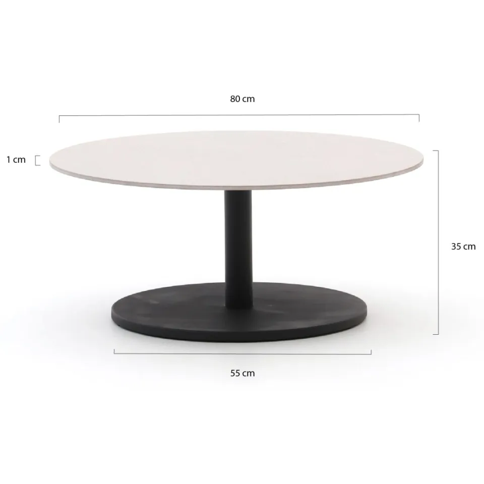 Manifesto Furniture Manifesto Monticano lounge tuintafel ø 80cm (h: 35cm) grijs, foto 2
