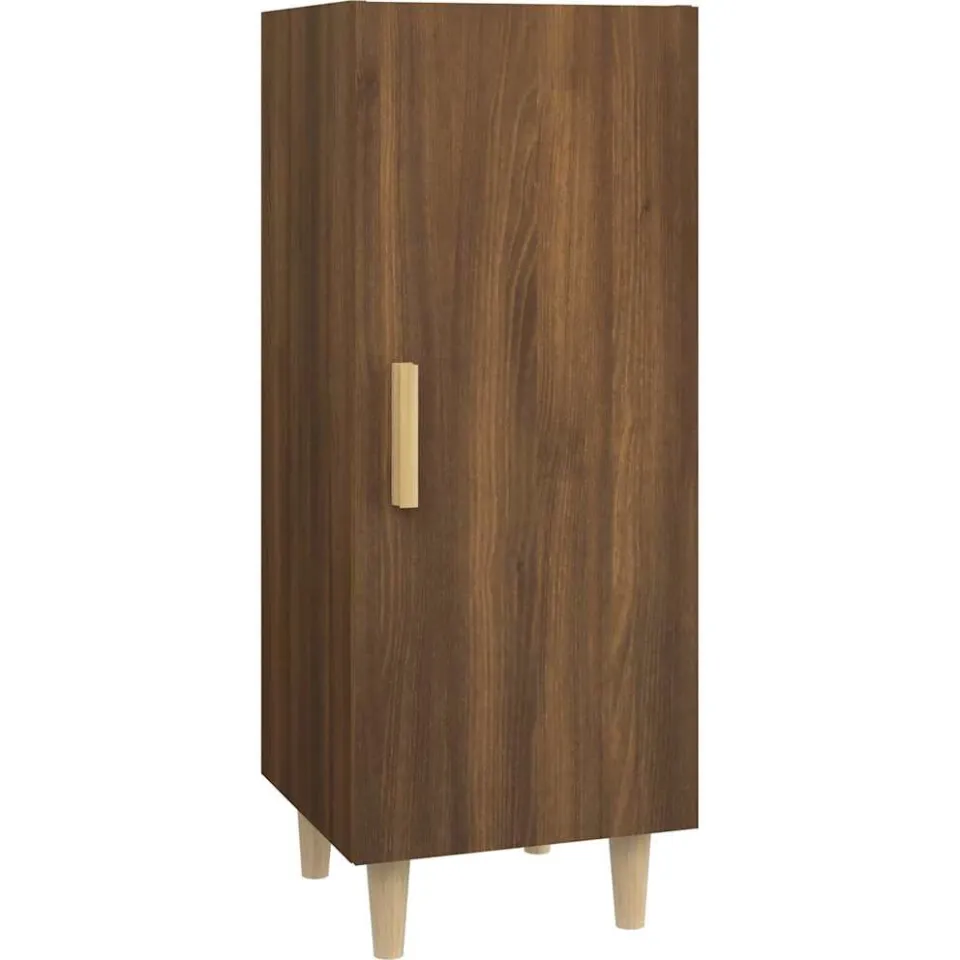 vidaXL Dressoir 34,5x34x90 cm bewerkt hout bruin eikenkleur