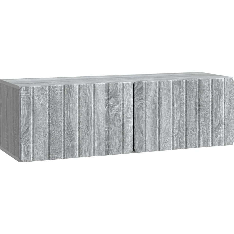 vidaXL Wandbeugel TV-kast 98 x 31 x 30 cm Grijs Sonoma Bewerkt hout