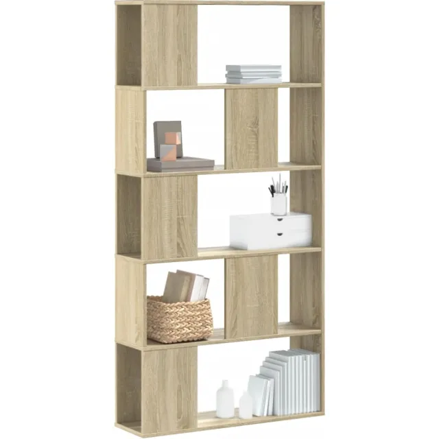 vidaXL Boekenkast 5-laags 80,5x23,5x162,5 cm bewerkt hout sonoma eiken