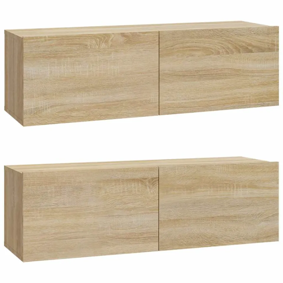 vidaXL 4-delige Tv-meubelset bewerkt hout sonoma eikenkleurig, foto 4