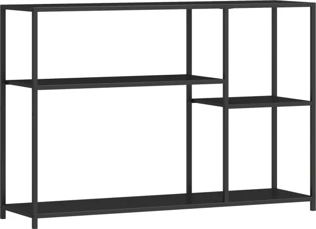 Homona Konsolentafel met 4 niveaus - Stalen frame - 110 x 30 x 75 cm - Zwart