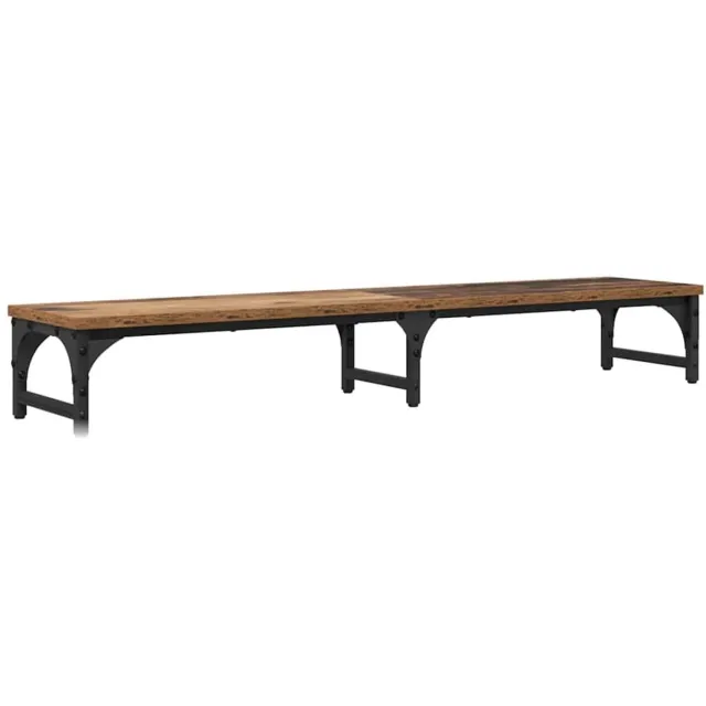 vidaXL Monitorstand - Oud - hout - 105 - x - 23 - x - 15,5 - cm - Bewerkt - hout Oud hout