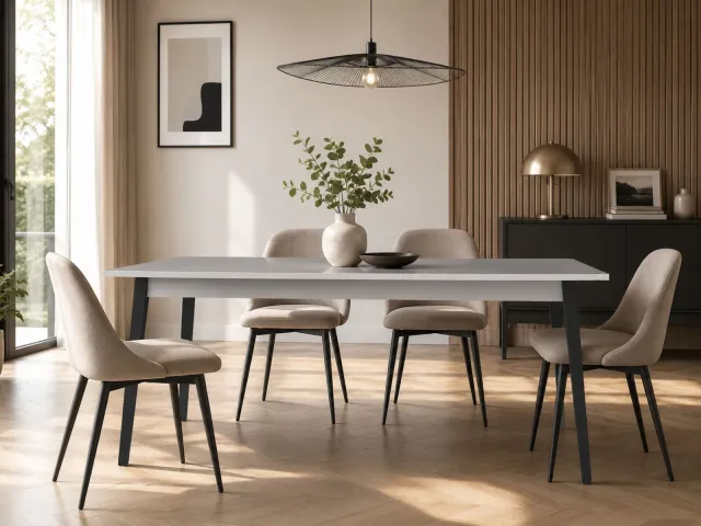 Mobistoxx IRELIA uitschuifbare eettafel grijs
