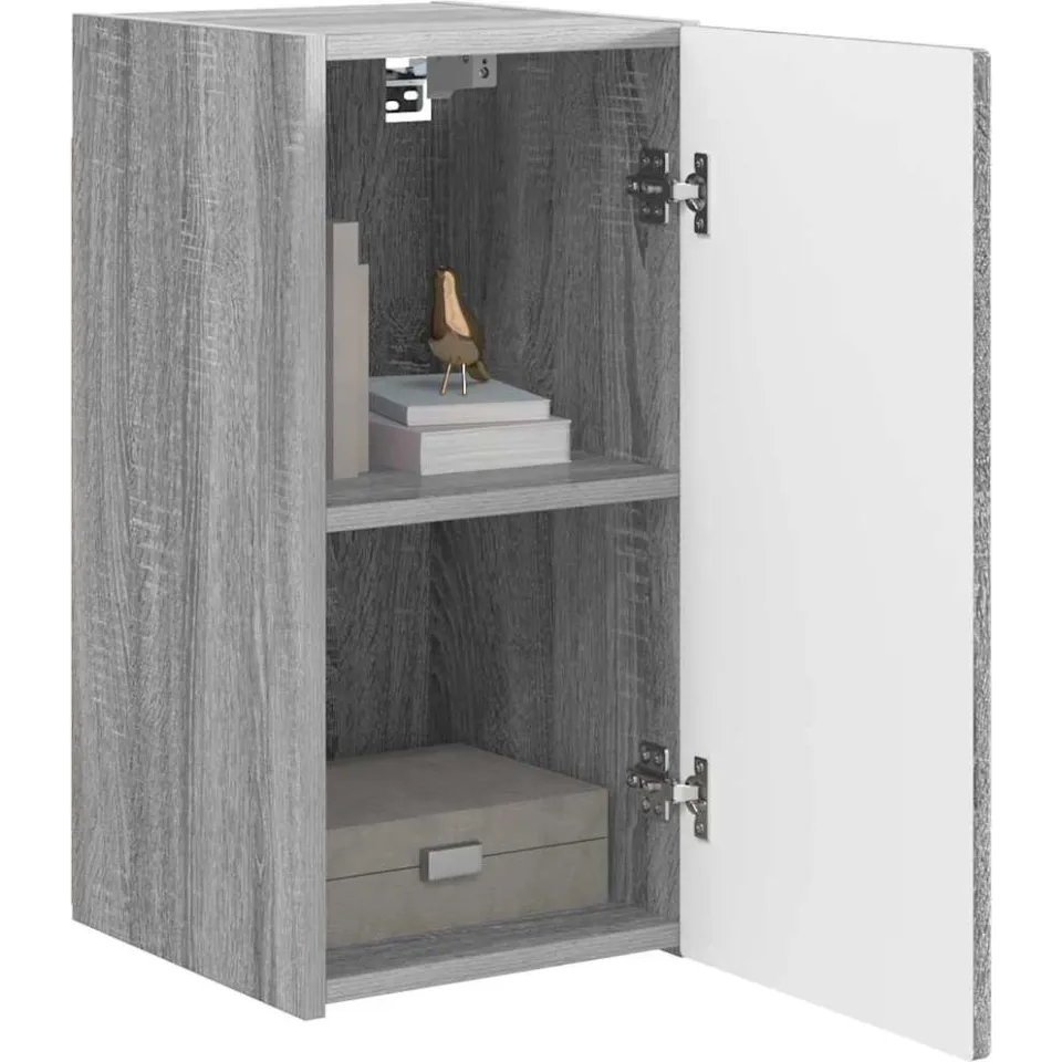 vidaXL TV Wandkast 30 x 31 x 60 cm Grijs Sonoma Bewerkt hout