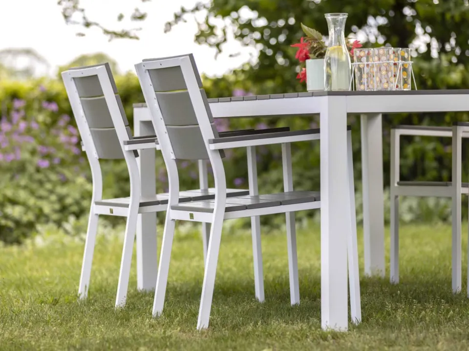 Bellagio tuinmeubelen Bellagio Fidenza dining tuintafel 183x100x75cm wit, foto 3