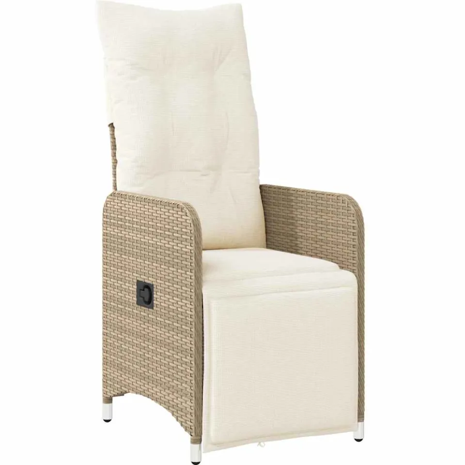 vidaXL 5-delige Bistroset met kussens poly rattan bruin, foto 3
