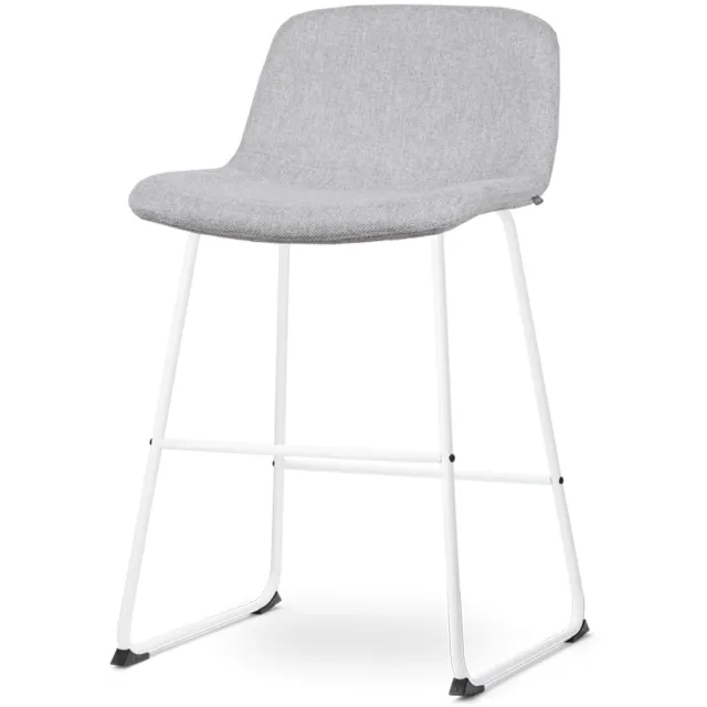Nolon Nino-Mats barkruk lichtgrijs - wit onderstel - 65 cm