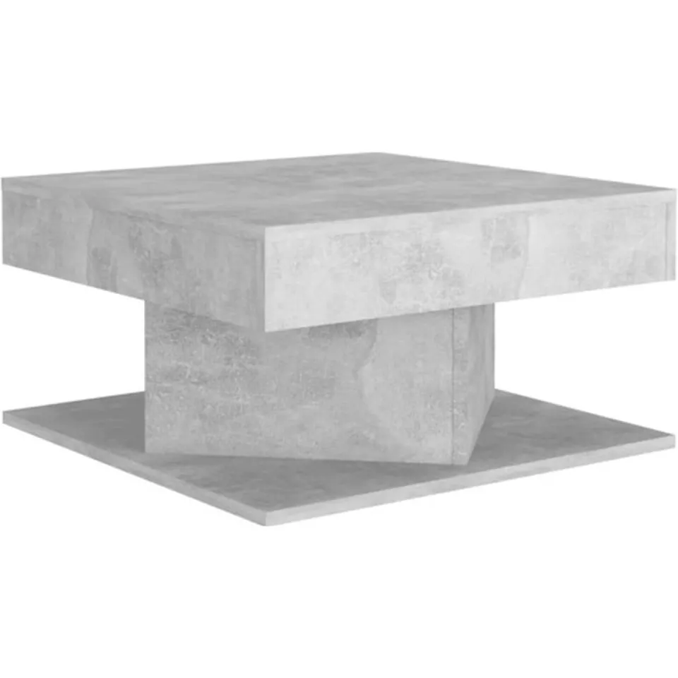 vidaXL Salontafel 57x57x30 cm bewerkt hout betongrijs grijs, foto 3