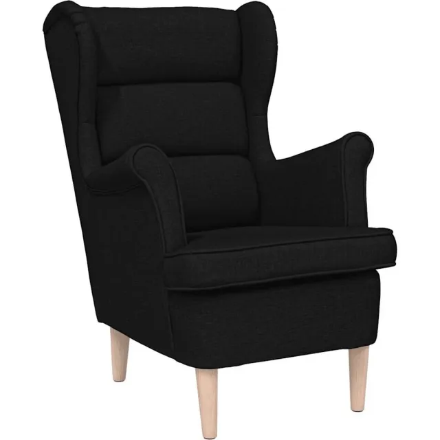 GranMaison Fauteuil - Relaxstoel - Relaxfauteuil - Stoel - Met armleuning - Voor één Persoon - Zwart