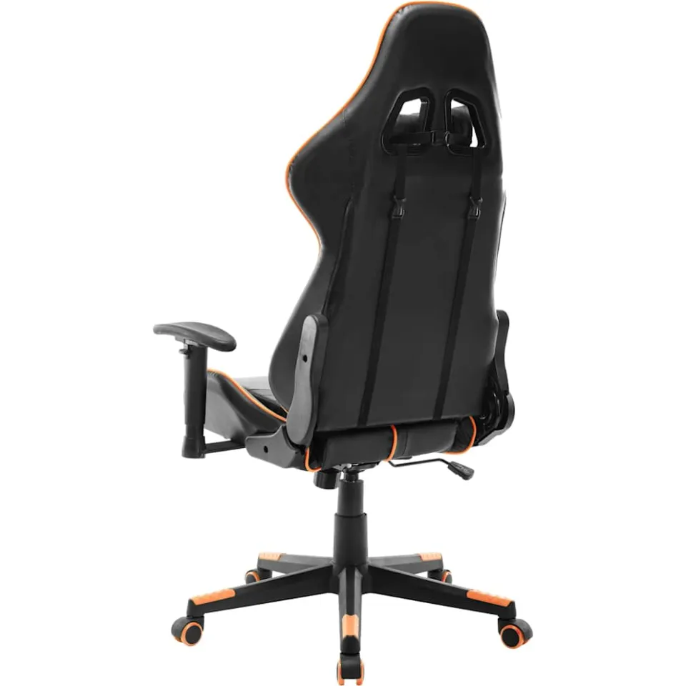 vidaXL Gamestoel kunstleer zwart en oranje, foto 2