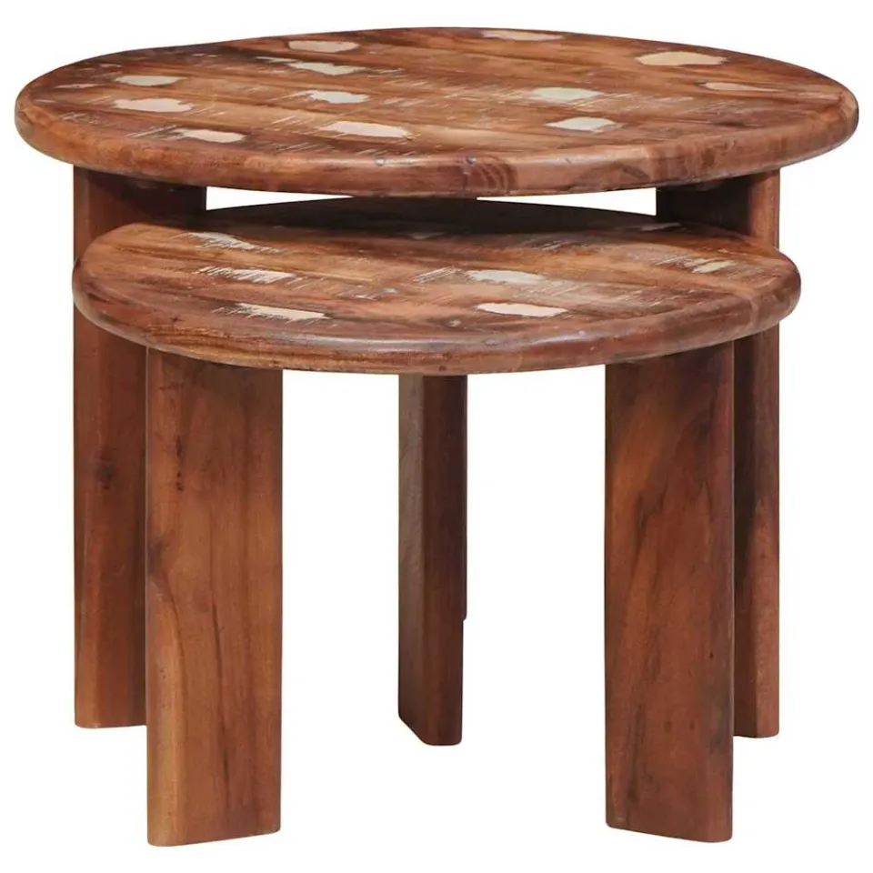 vidaXL Nest Koffietafels 2 st Multikleur Ø 50 x 40 cm meerkleurig, foto 2