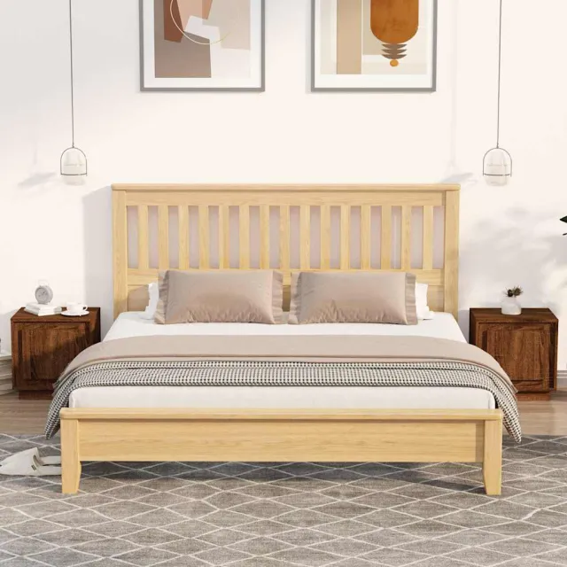 vidaXL Nachtkastjes 2 st 44x35x45 cm bewerkt hout bruin eikenkleur, foto 2