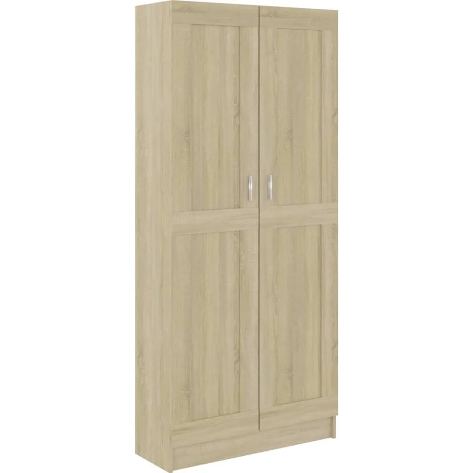 vidaXL Boekenkast 82,5x30,5x185,5 cm bewerkt hout sonoma eikenkleur, foto 3