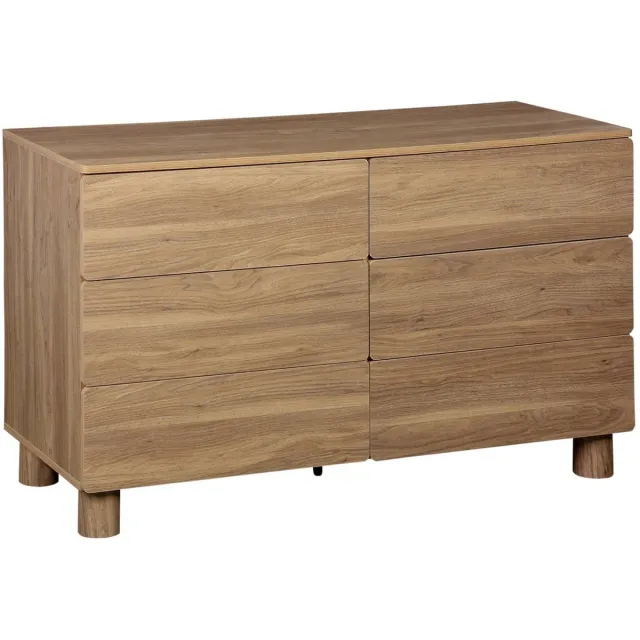 sweeek Ladekast met 6 lades, dressoir houtdecor - ayana Hazelaarhout