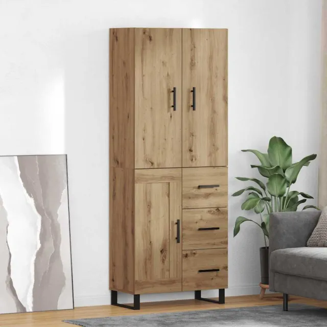 vidaXL Hoge kast 2 st Artisan Eiken 69,5 x 34 x 180 cm, foto 2
