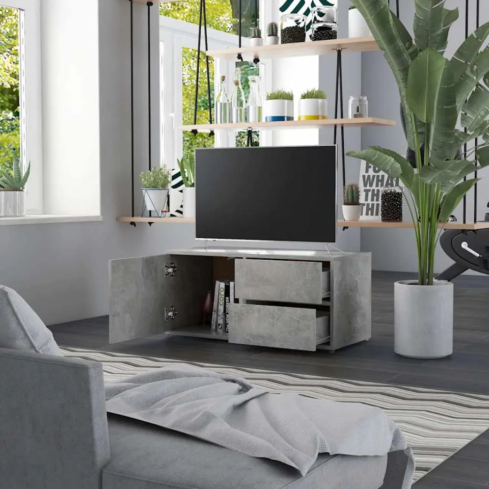 vidaXL Tv-meubel 80x34x36 cm bewerkt hout sonoma eikenkleurig, foto 3