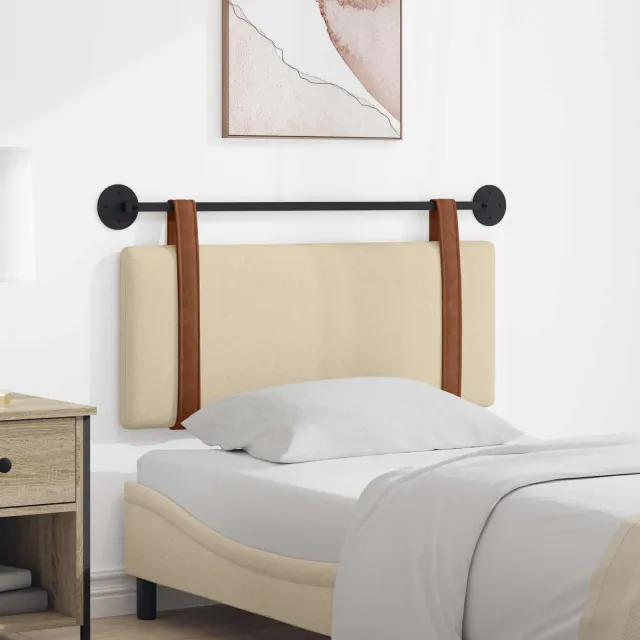 vidaXL Hangend hoofdbord Crème Antiek PU