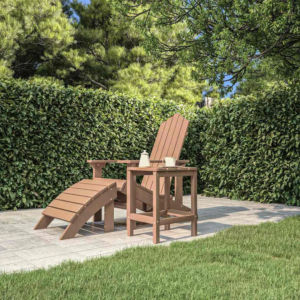 vidaXL Tuintafel Adirondack 38x38x46 cm HDPE bruin, foto 3