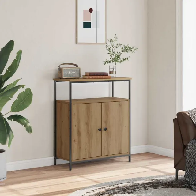 vidaXL Dressoir 70x30x80 cm bewerkt hout artisanaal eikenkleur, foto 2