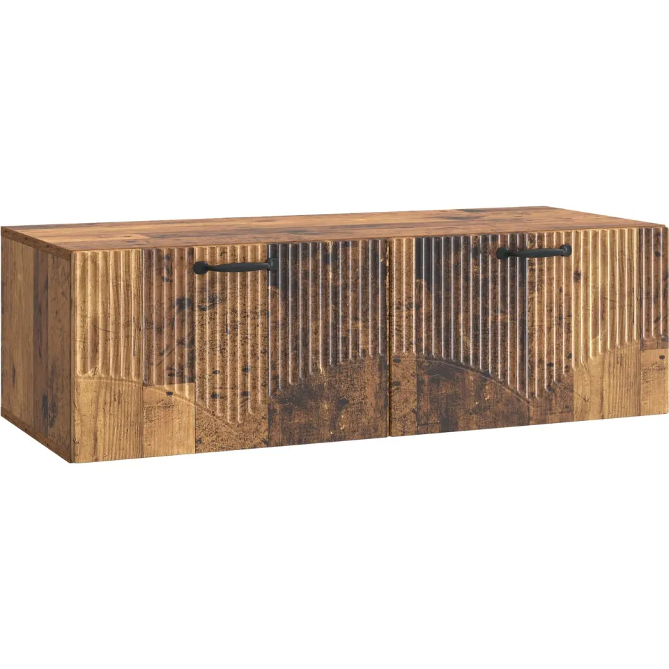 vidaXL Wandbeugel TV-kast Oud hout 98 x 41 x 30 cm Bewerkt hout bruin, foto 3
