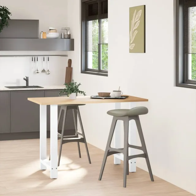 vidaXL Bartafelpoten 2 st 60x(90-91) cm staal wit