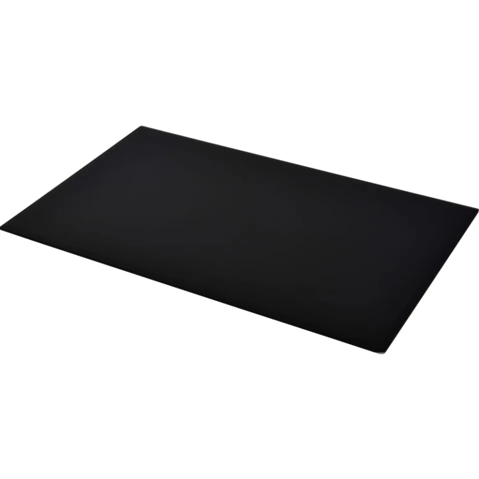 vidaXL Tafelblad van gehard glas 1200x650 mm rechthoekig Zwart
