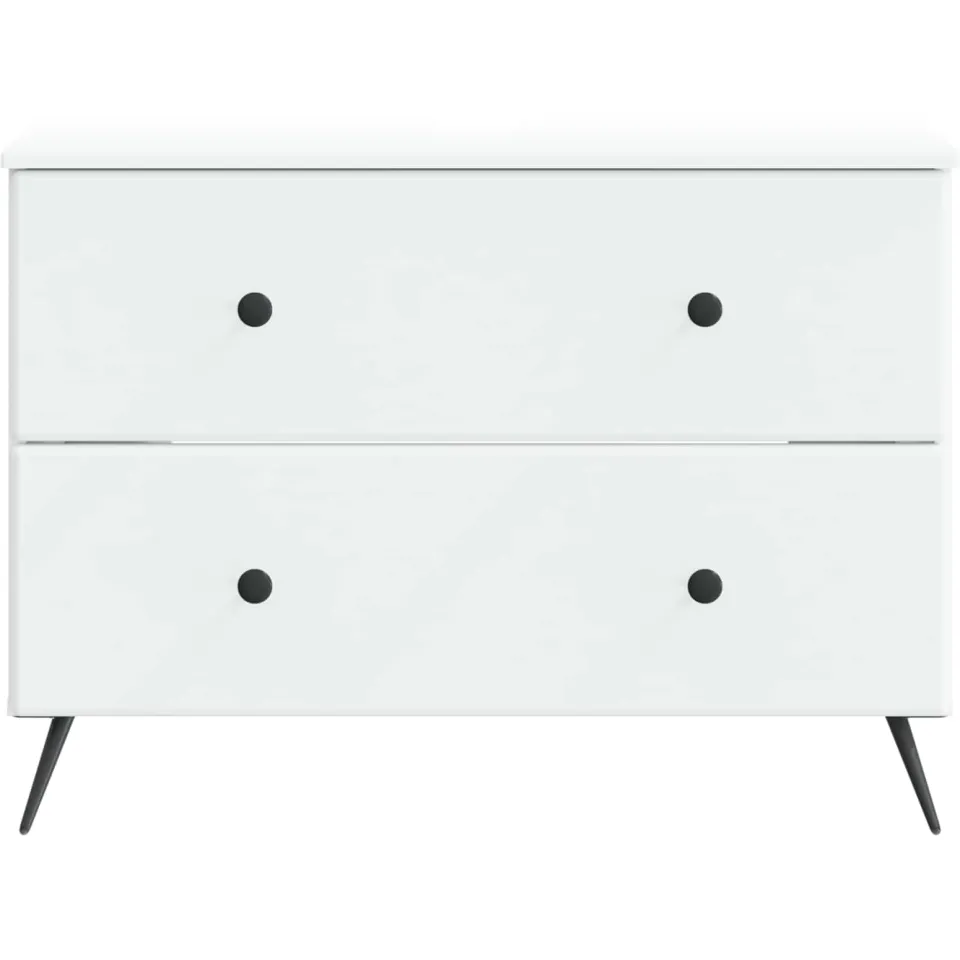 vidaXL Badkamer wastafelkast BREDA Wit 82 x 41 x 59 cm Bewerkt hout, foto 4