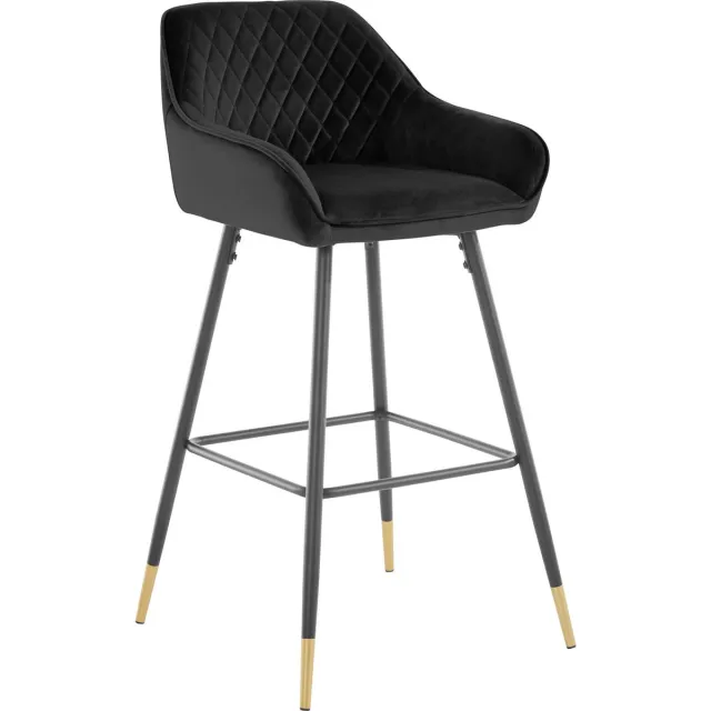 Notio Living Bianca-Barkruk - Zwart Fluweel Wit
