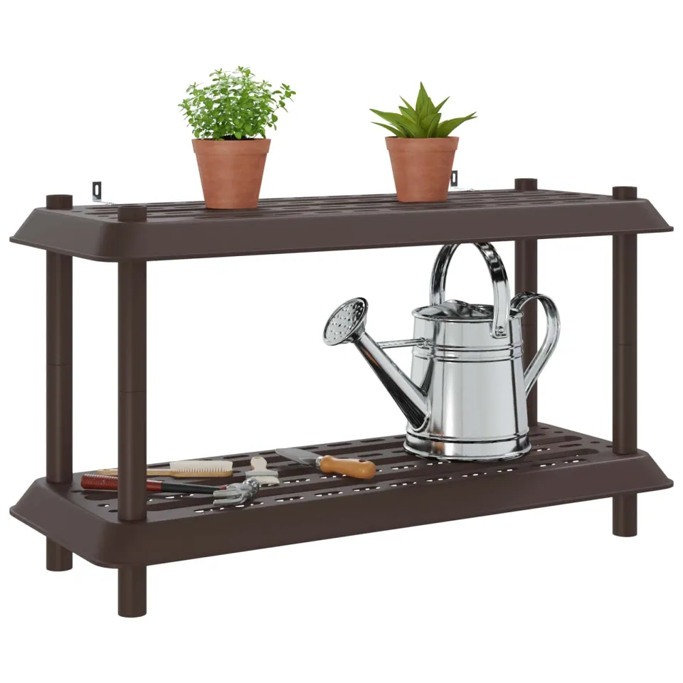 vidaXL Plankenunit 2-laags 100 x 40 x 55,5 cm PP Bruin