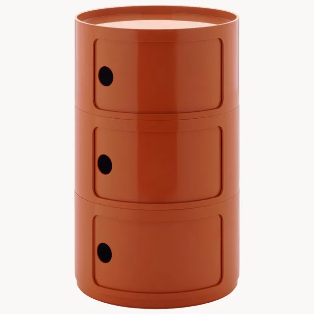 Kartell Design container Componibili, 3 modules, H 70 cm Oranje