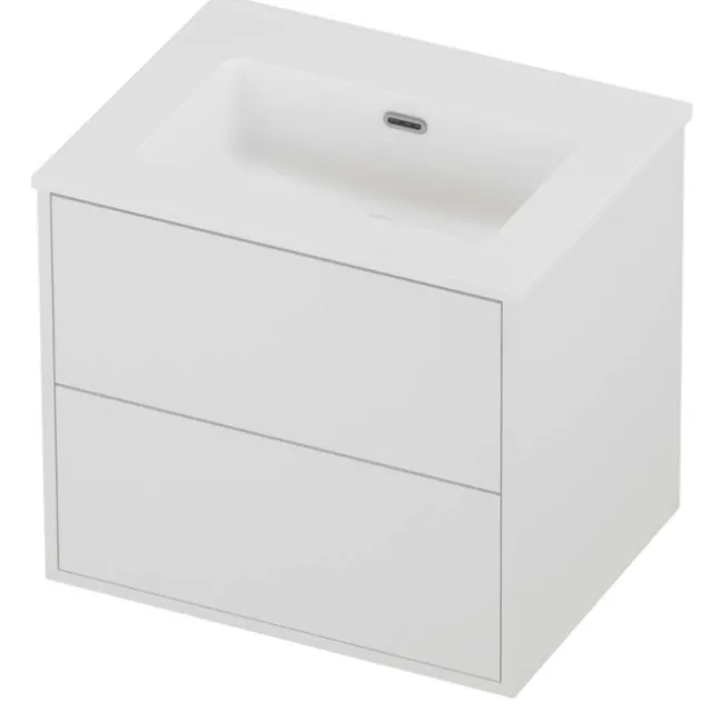 Proline Tribute Badmeubelset Porselein Elegant 2 Laden 60x46x54 cm Mat Wit Mat White
