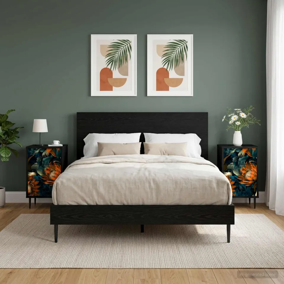 vidaXL Nachtkastje LOCHEM 2 st Zwart eiken 36 x 33 x 61 cm, foto 4
