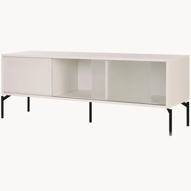 noo.ma Tv-meubel Met met schuifdeuren Wit