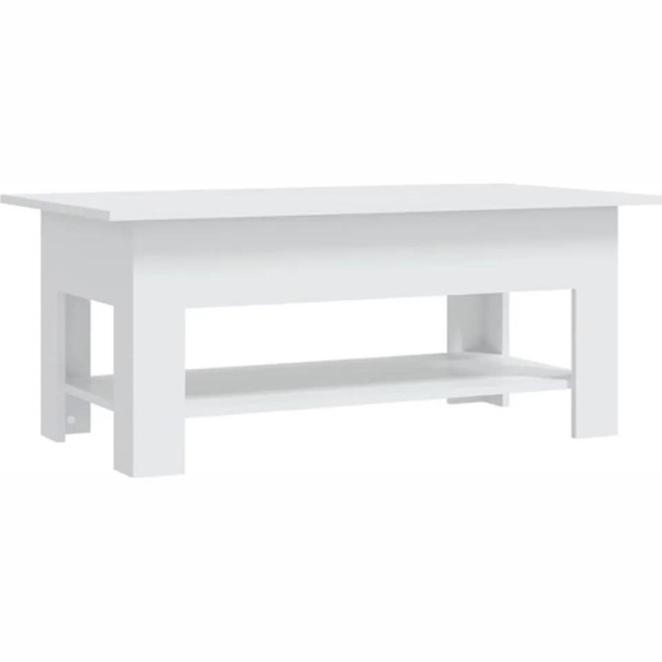 vidaXL Salontafel 102x55x42 cm bewerkt hout wit, foto 3