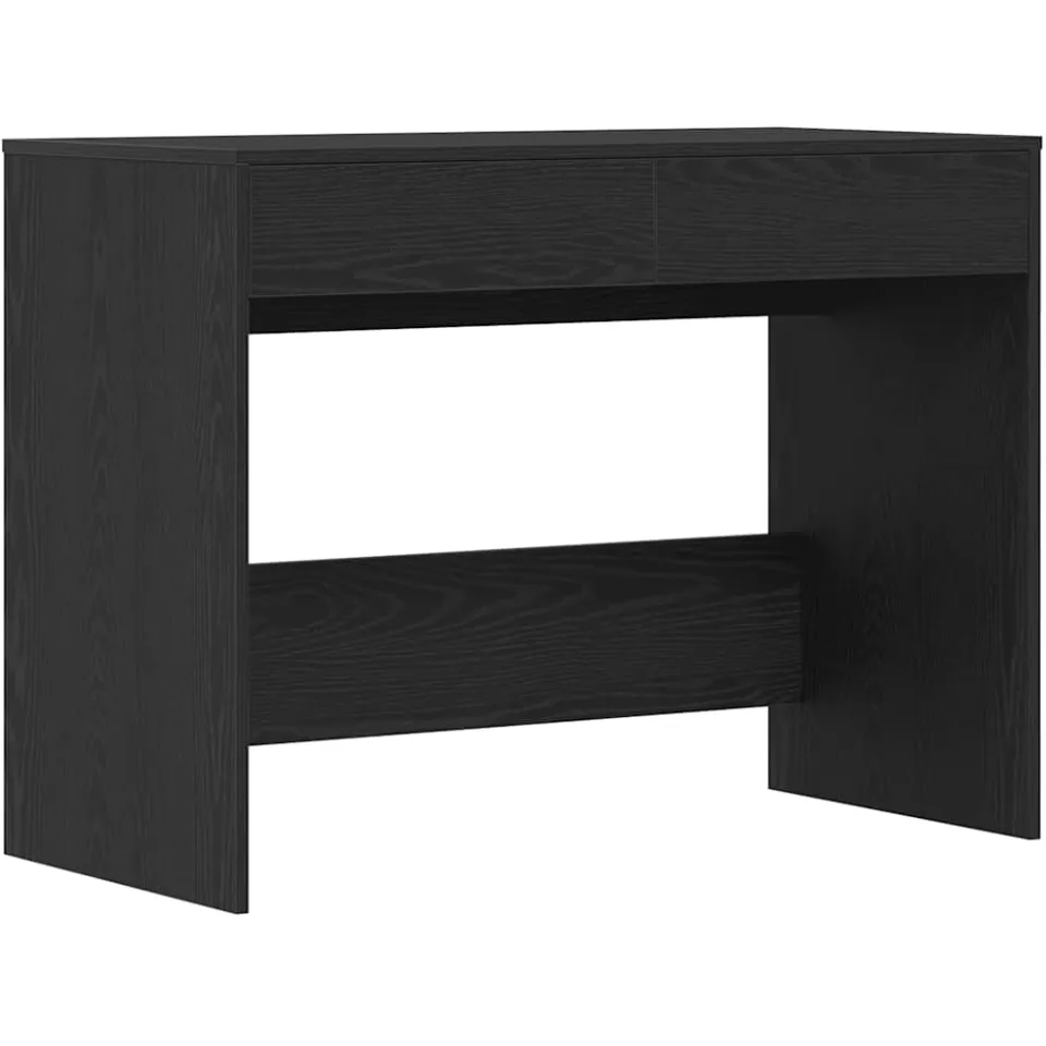 vidaXL Bureau 101x50x76,5 cm spaanplaat zwart eikenkleurig