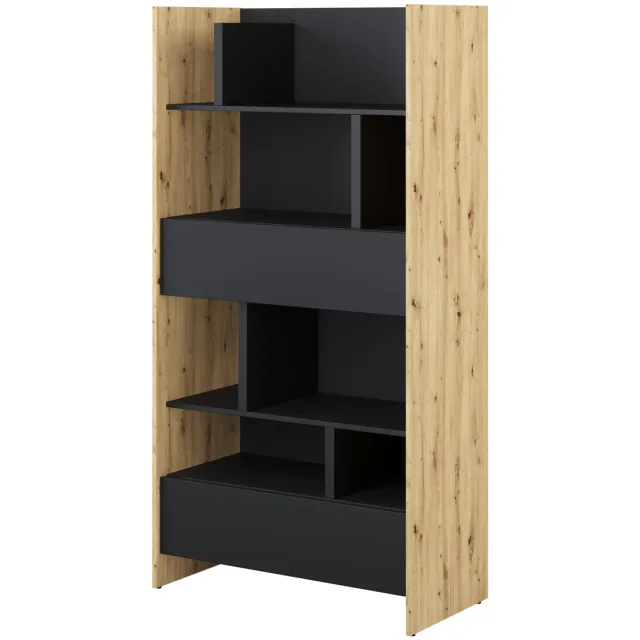 Mobistoxx Boekenkast CONCEPTION PRO 178 cm zwart/artisan eik